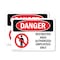 Signmission Restricted Area Authorized Employees Only Danger Sign, Plastic, 10in W x 7in L, 2PK OS-2PACK-DS-P-710-L-1548 - alternate 1